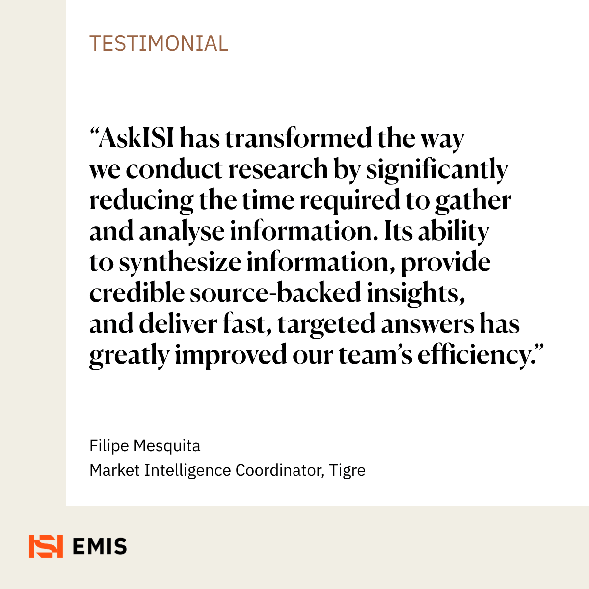AskISI - EMIS - Tigre AskISI - EMIS - Tigre